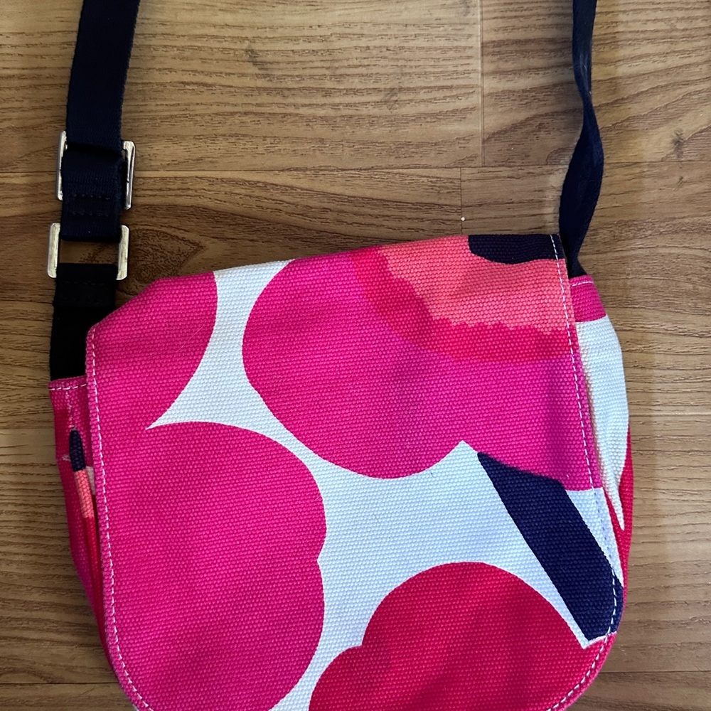 Marimekko Pink/Red/Black/White adjustable Crossbody Bag